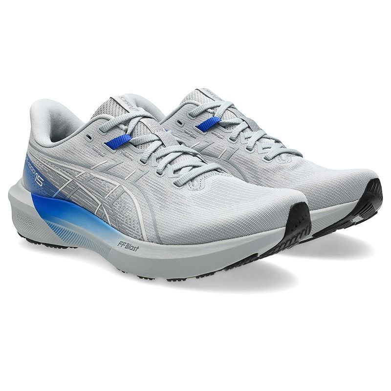 ASICS Men's GT-1000 15 Running Shoes Grey / Neon Blue From O'Neills