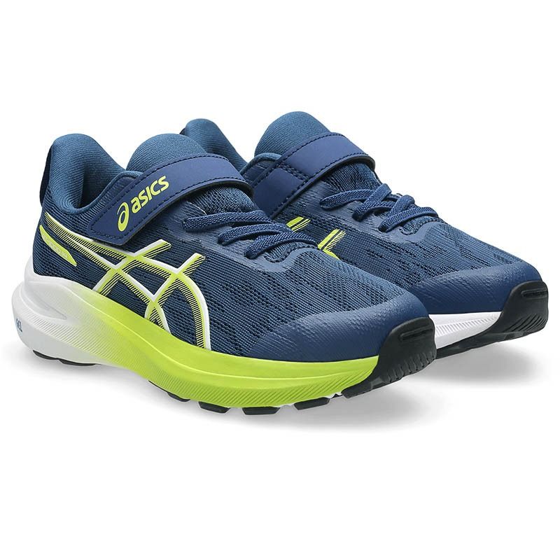 ASICS Kids' GT-1000 14 Junior Running Shoes Blue / Neon Lime From O'Neills