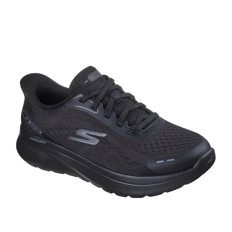 Women's Skechers Slip-ins: Go Walk Arch Fit N-Joy Trainers Black / Black From O'Neills