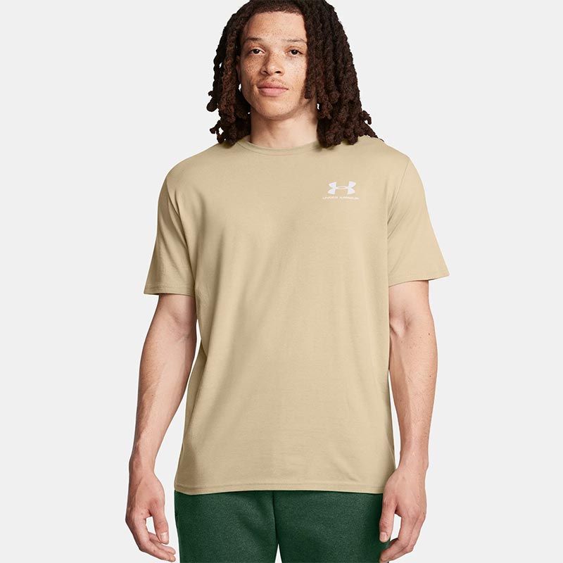 Beige Under Armour Men's Sportstyle T-Shirt from O'Neills