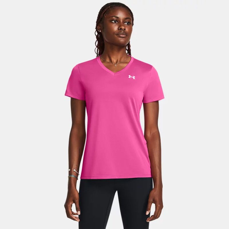 Pink Women's Under Armour UA Tech™ V-Neck T-Shirt from O'Neills