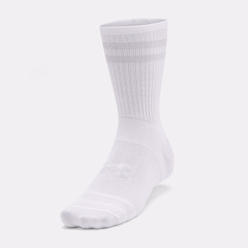 White Under Armour UA Essential 6-Pack Crew Socks from O'Neills