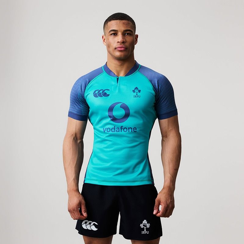Men's Blue Canterbury Ireland Rugby IRFU 2026/27 Training Test Jersey from O'Neills.