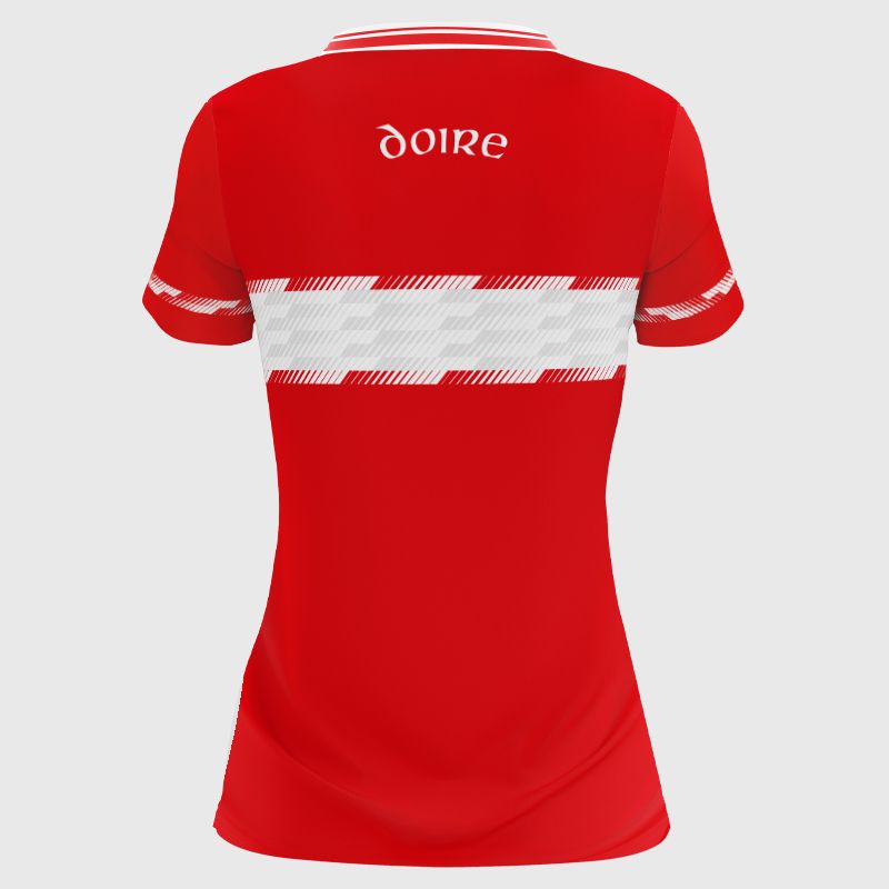 O’Neills Red Derry LGFA Women's Home Jersey 2025 from O’Neills. 