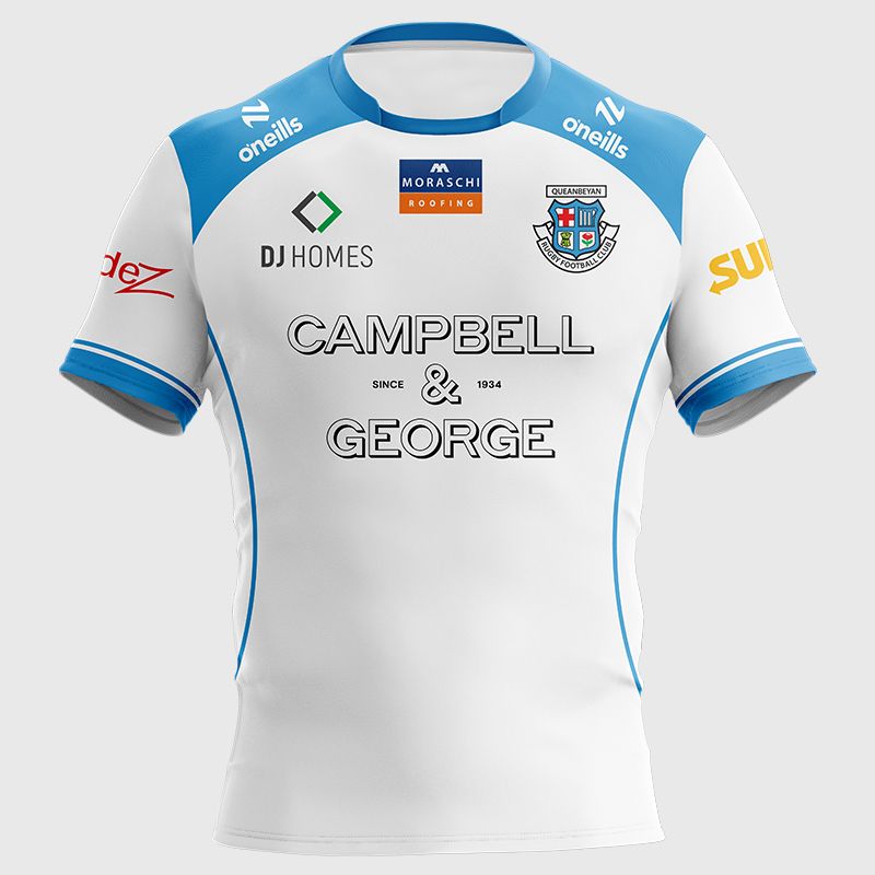 Queanbeyan Whites Rugby Club Kids' Rugby Match Team Fit Jersey