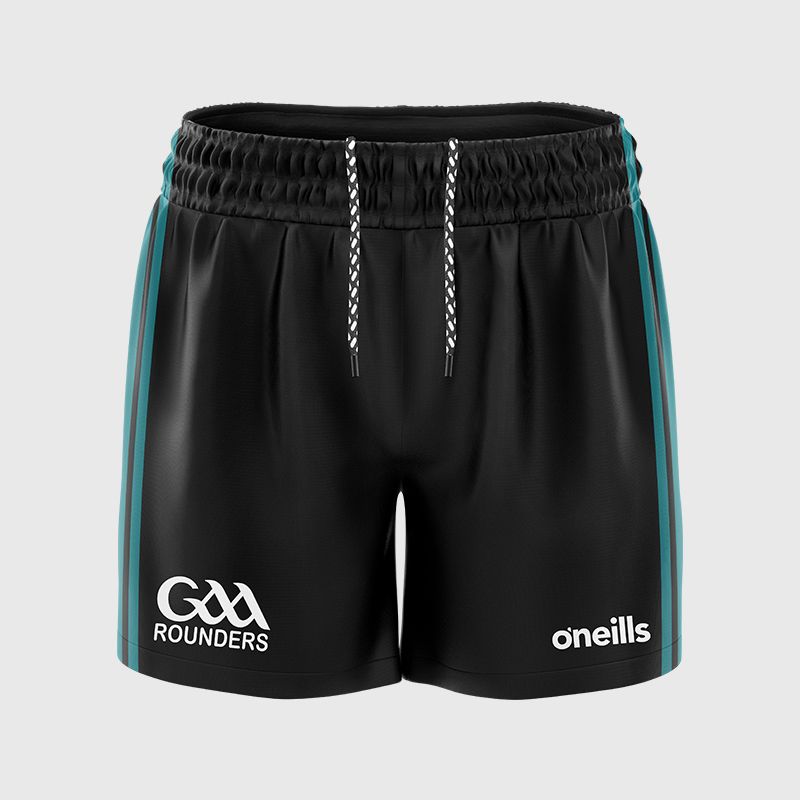 Black GAA Rounders Kids’ Mourne Shorts by O'Neills