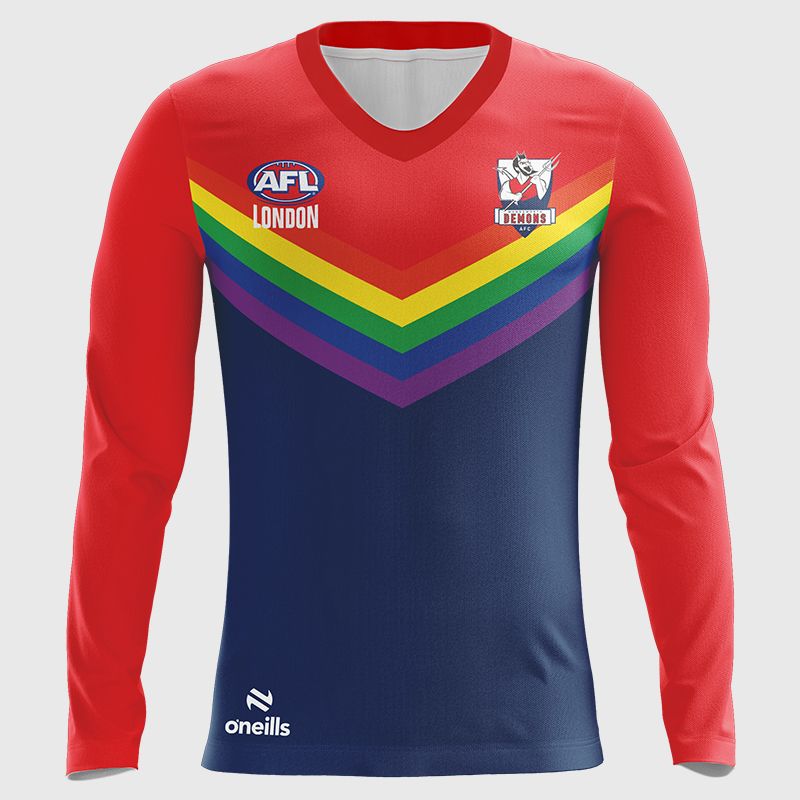 Wandsworth Demons AFL Printed Long Sleeve Games Shirt