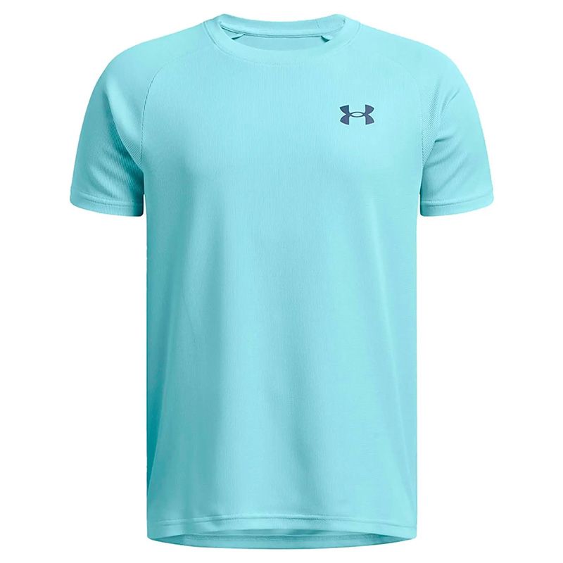 Blue and Navy Under Armour Kids' UA Tech™ Textured T-Shirt from O'Neills