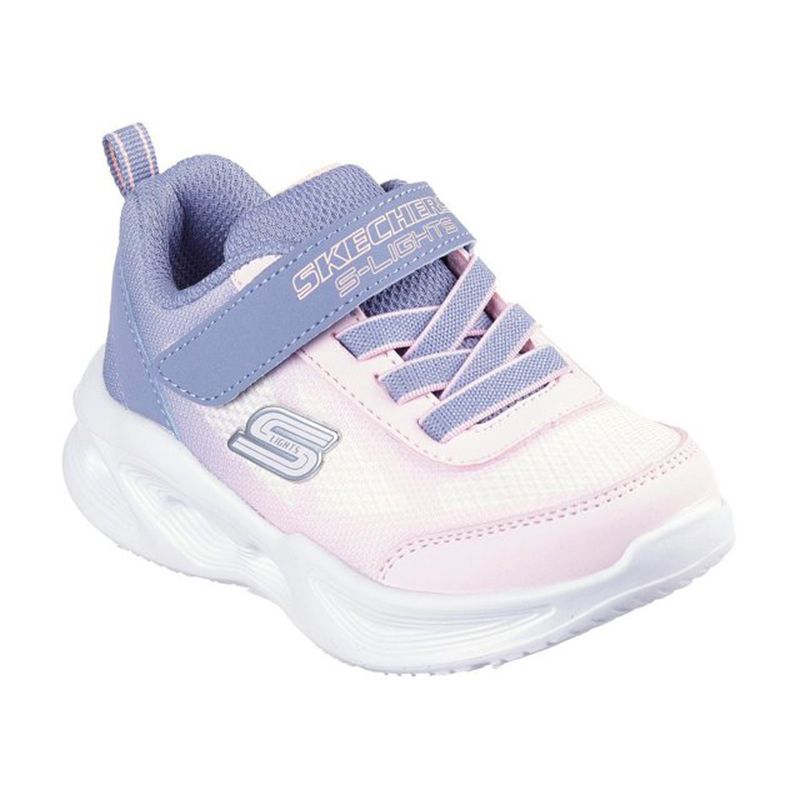Light Pink Skechers Kids' S-Lights: Sola Glow - Ombre Deluxe Infant Trainers from O'Neills