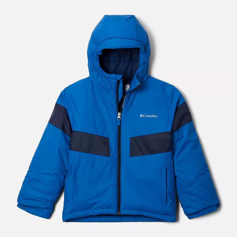 Blue Columbia Kids' Lightning Lift&trade; II Waterproof Ski Jacket, with Zippered hand pockets from O'Neills.