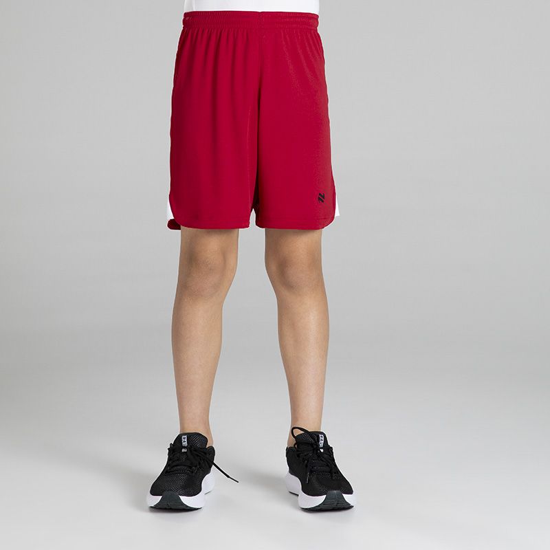 Red white and black Kid’s Phantom Soccer Shorts with elasticated waistband and O’Neills branding.