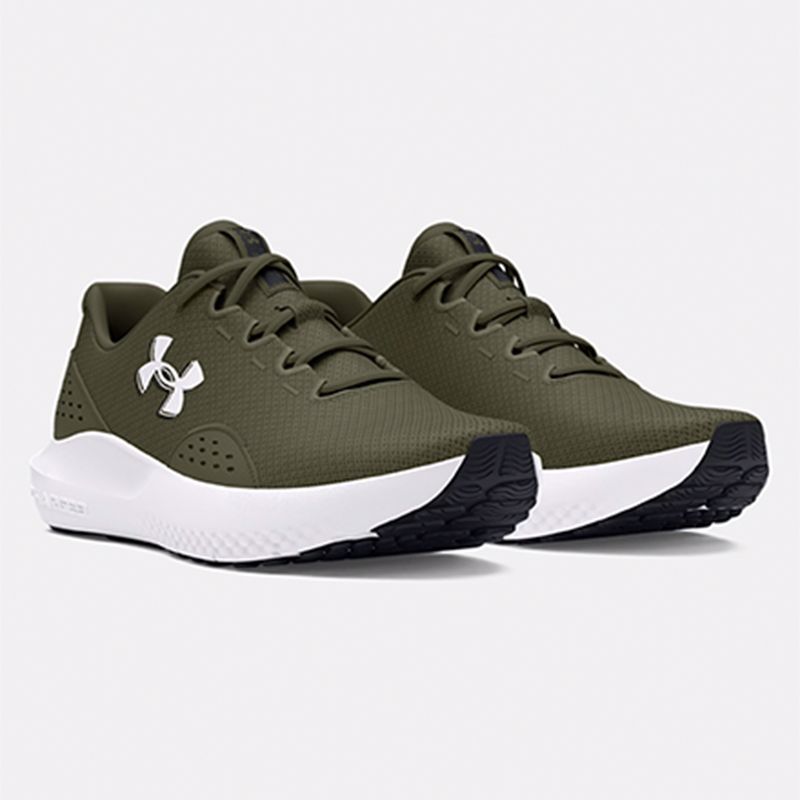 Green and White Under Armour Men's Surge 4 Running Shoes from O'Neills