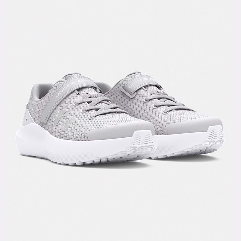 Grey Under Armour Kids' Surge 4 Junior Running Shoes from O'Neills