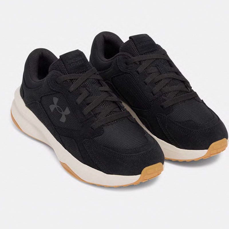 Men's Under Armour UA Edge Suede Trainers Black / Stone From O'Neills