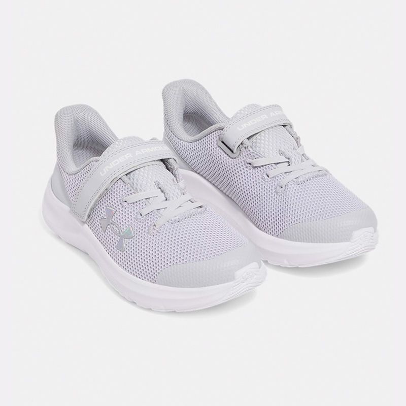 Grey Under Armour Kids' Pursuit 4 Junior Running Shoes from O'Neills.
