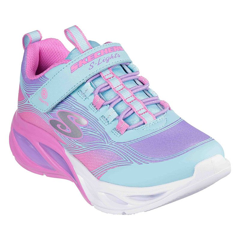 Pink and Blue Kids' Skechers S-Lights: Cosmic Glow Junior Trainers from O'Neills