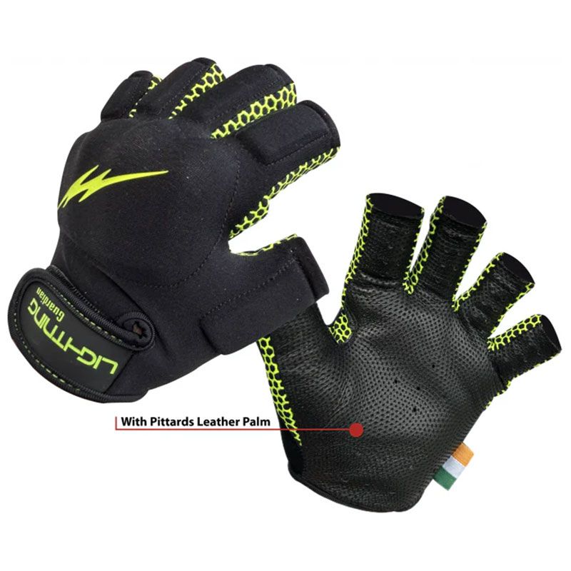 Black and Yellow Lightning Guardian 2 Left Hand Junior Hurling Glove from O'Neills