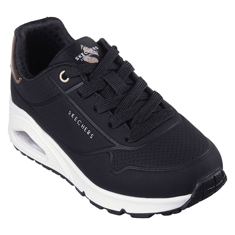 Black Skechers Kids' Uno Gen1 - Shimmer Away Youth Trainers from O'Neills