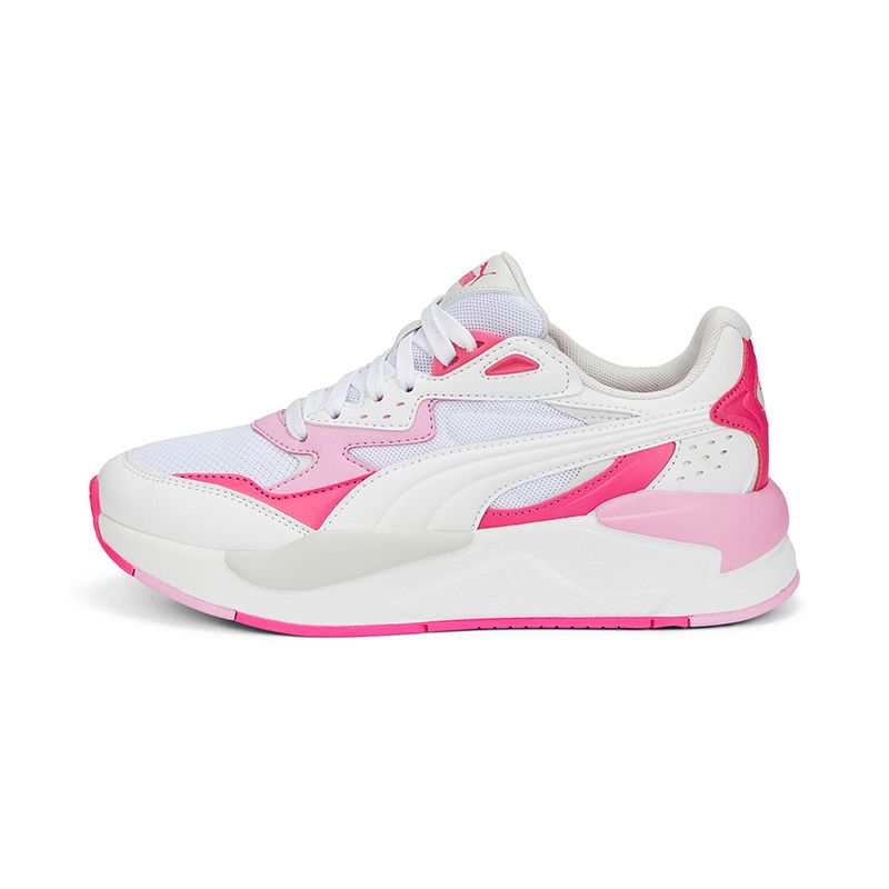 White / Glowing Pink / Lilac Chiffon Puma Kids' X-Ray Speed GS Trainers from o'neills.
