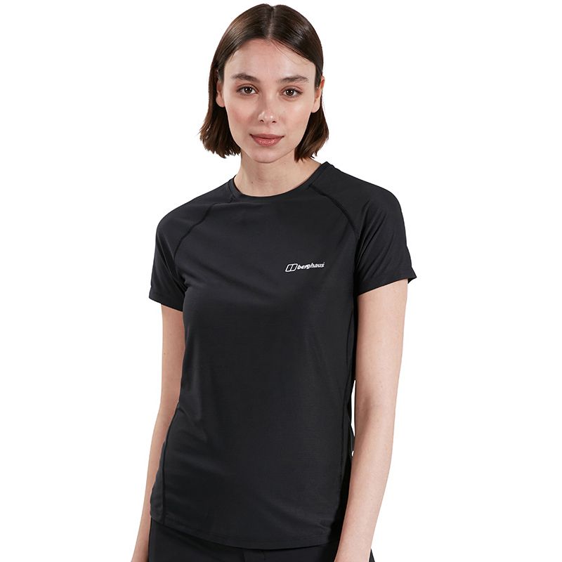 Black Women's Berghaus 24/7 Tech T-Shirt with a round neck from O'Neills
