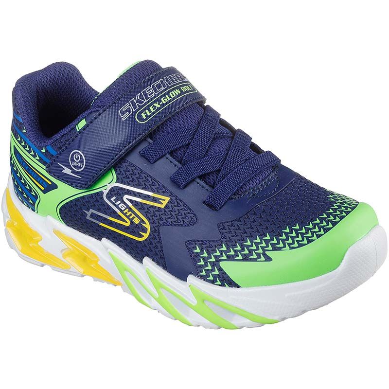 Navy Skechers Kids' S Lights: Flex-Glow Bolt Junior Trainers from O'Neills.