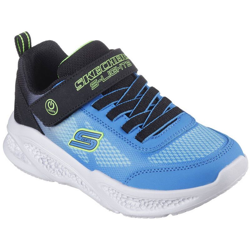 Blue Kids' Skechers Meteor Lights - Krendox Junior Trainers from O'Neills