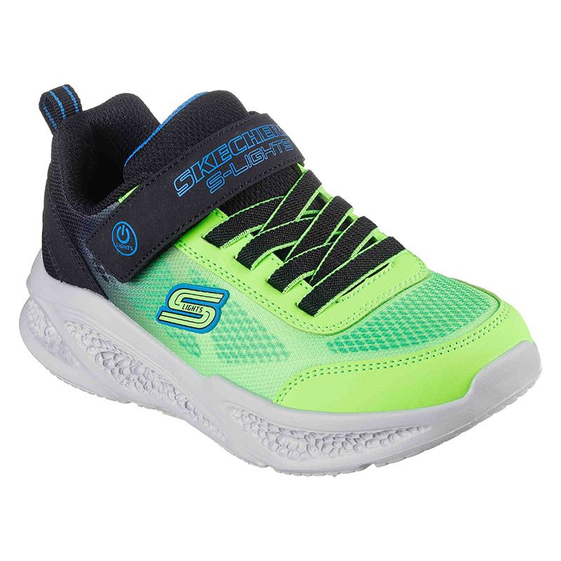 Black Skechers Kids' Meteor-Lights - Krendox Junior Trainers from O'Neills