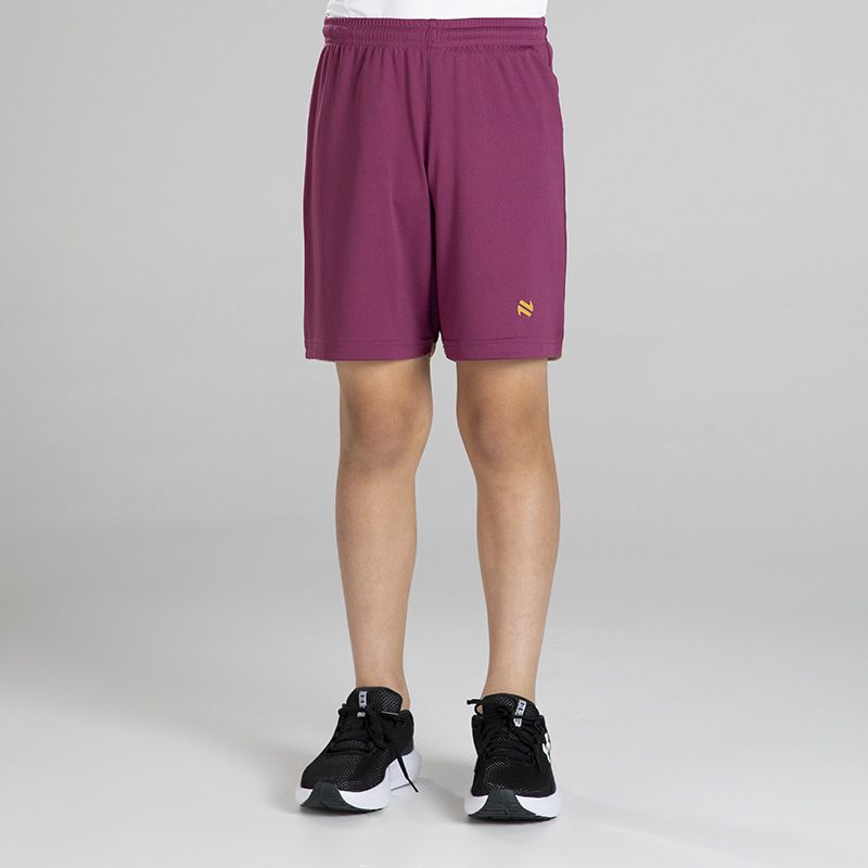 Maroon and Gold Kid’s Viper Soccer Shorts with elasticated waistband and O’Neills branding.