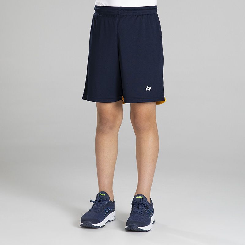 Navy White and Orange Kid’s Viper Soccer Shorts with elasticated waistband and O’Neills branding.