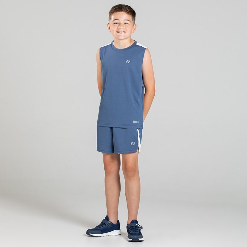 Blue O’Neills Kids’ Raptor 2 piece set with sleeveless Vest and Shorts.