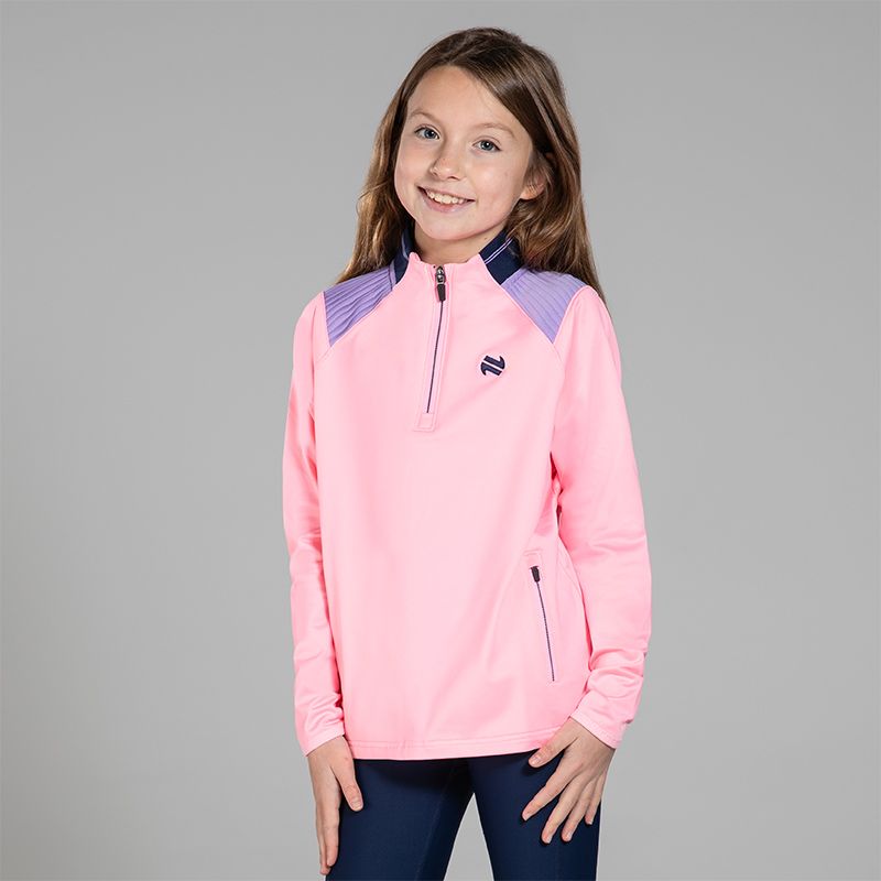 Pink Kids' Dynamo Brushed Half Zip by O’Neills. 