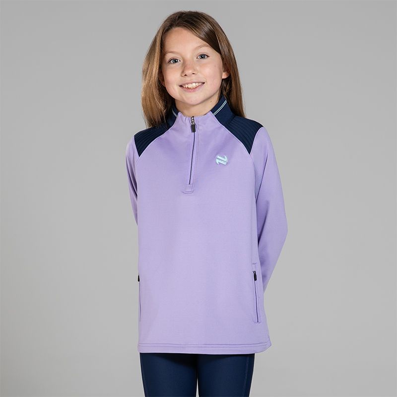 Purple Kids' Dynamo Brushed Half Zip by O’Neills. 
