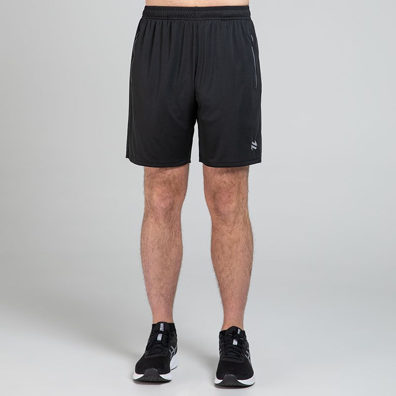 Black Men’s Adapt training shorts with zip pockets by O’Neills.