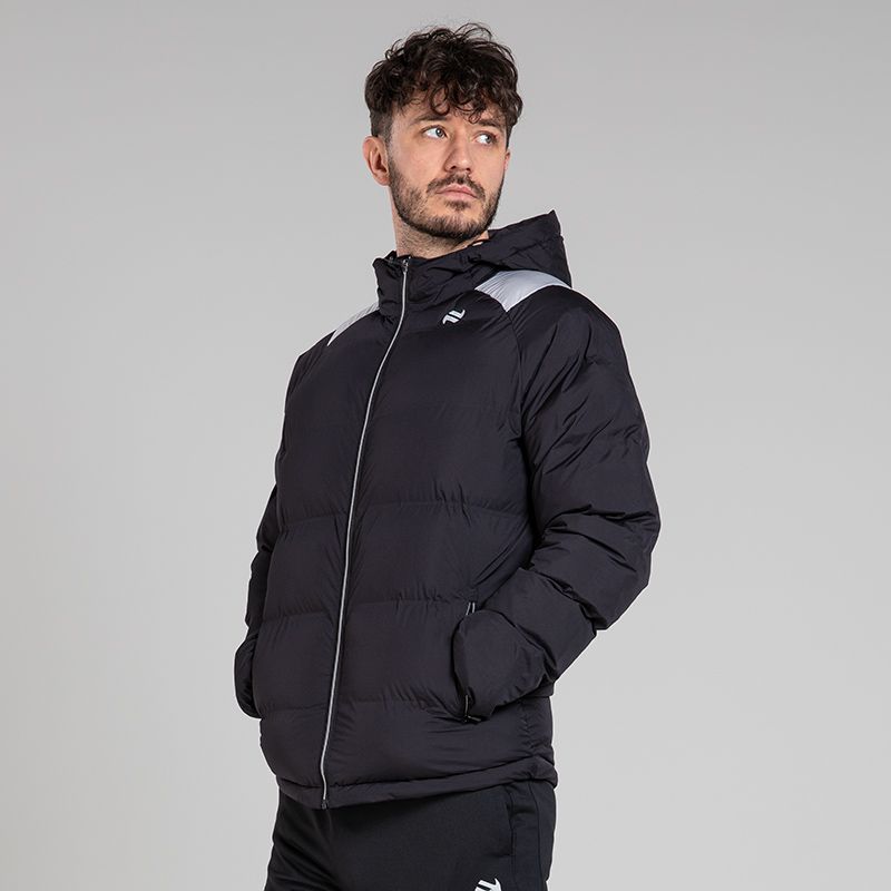Black Men's Dynamo Hooded Padded Jacket by O’Neills.