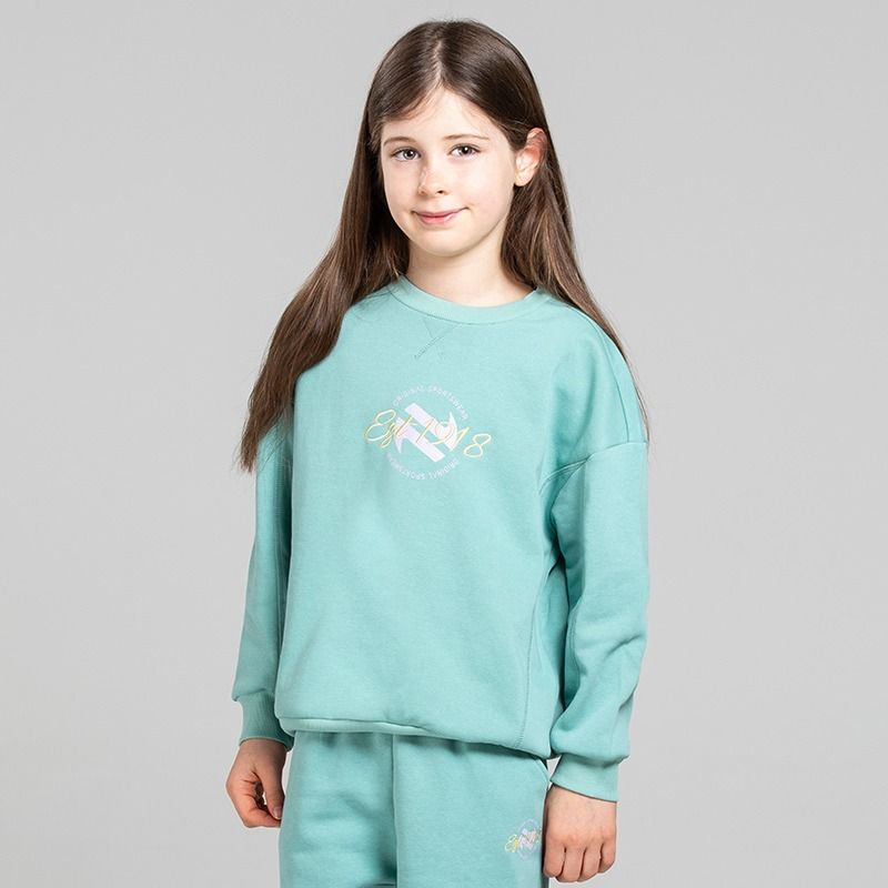 Green O’Neills Kids’ Sofia Crew Neck Sweatshirt with a relaxed fit