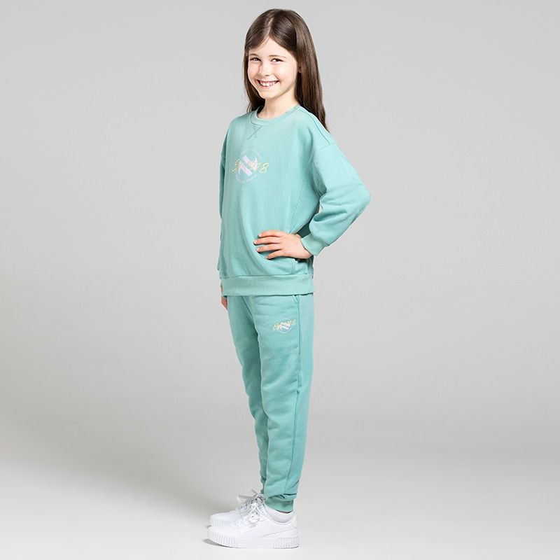 Green O’Neills Kids’ Sofia Tracksuit Set with Sweatshirt and Bottoms