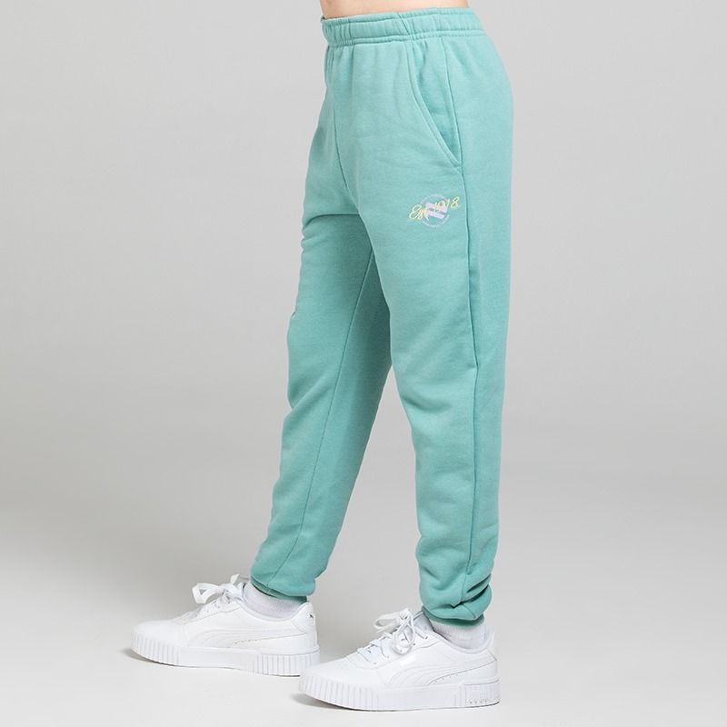 Green O’Neills Kids’ Sofia Fleece Tracksuit Bottoms with an elasticated waistband