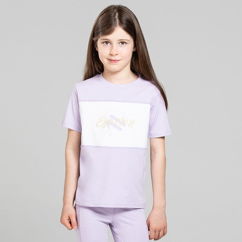 Purple O’Neills Kids’ Sofia Cotton T-Shirt with a relaxed fit