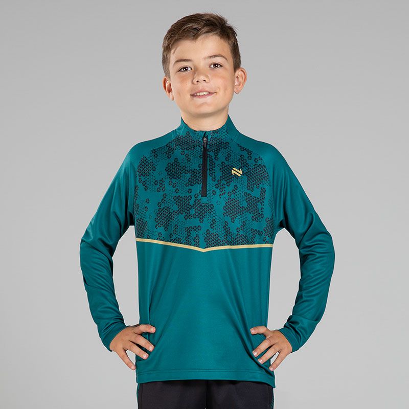 Kids' Jaden Brushed Half Zip Top Green from O’Neills