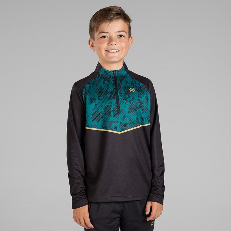 Kids' Jaden Brushed Half Zip Top Black from O’Neills