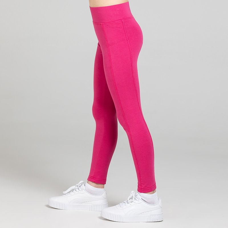 Pink O’Neills Kids’ Sofia Cotton Leggings with a comfortable stretch fit