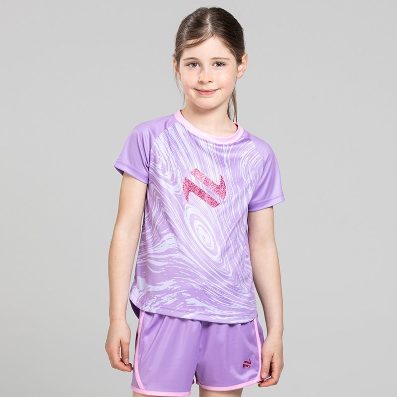 O’Neills Isla T-Shirt Navy featuring a swirl design and glitter logo