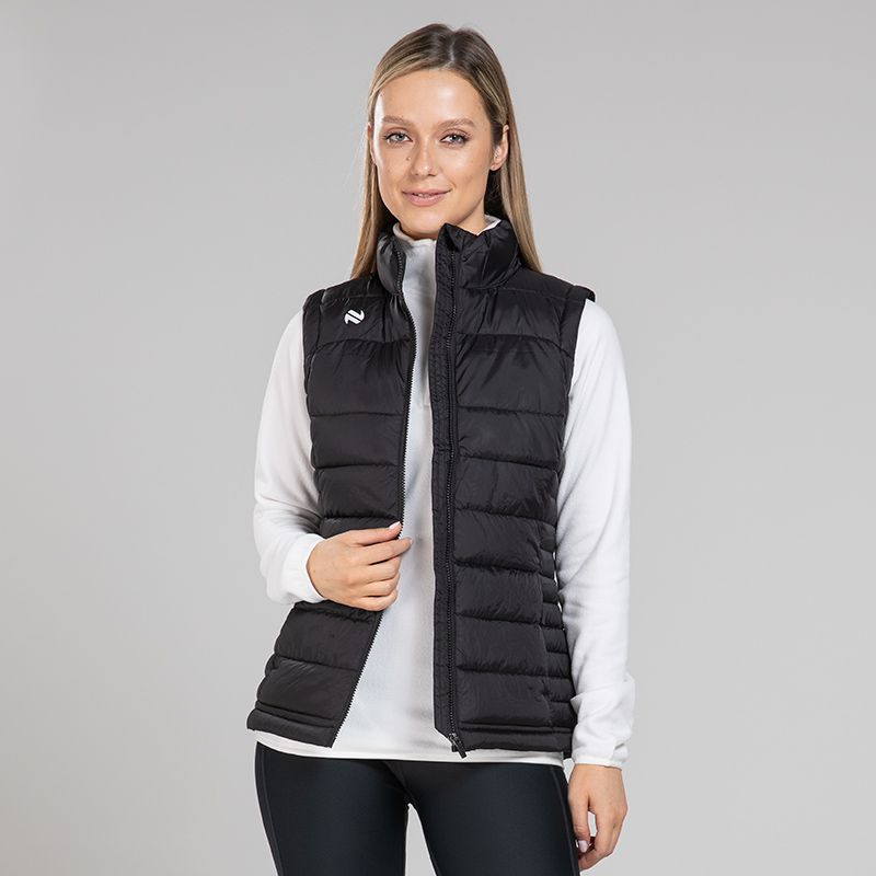 Black Women’s Ash Lightweight Padded Gilet with zip pockets by O’Neills.