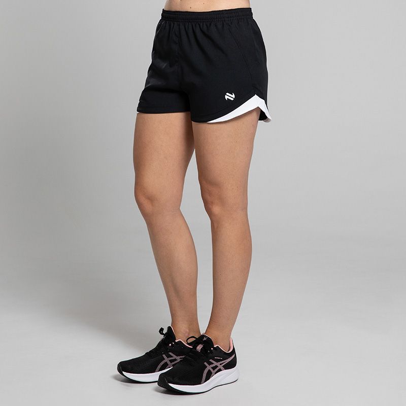 Black Women’s Sports Shorts with elasticated waistband by O’Neills.