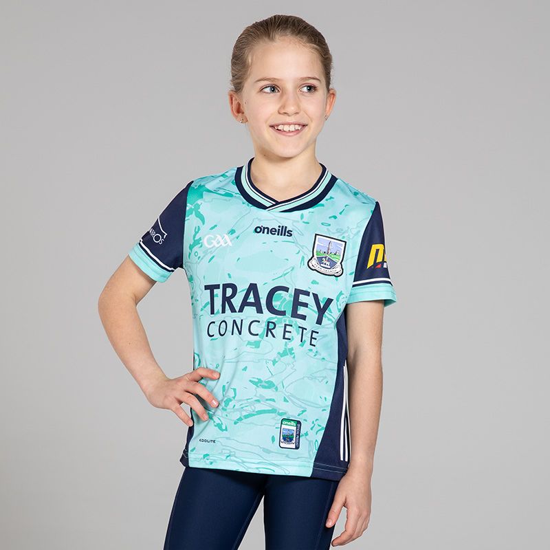 O'Neills Mint Fermanagh GAA Kids' Alternative Jersey 2025 by O'Neills.