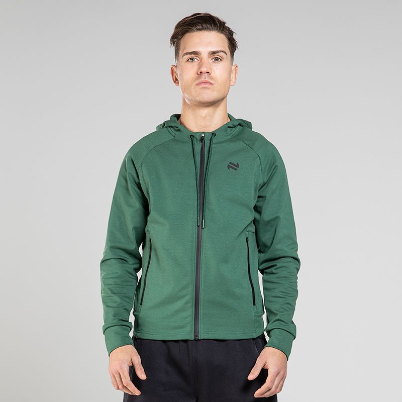 Green Men’s Quantum Full Zip Hoodie with zip pockets by O’Neills.