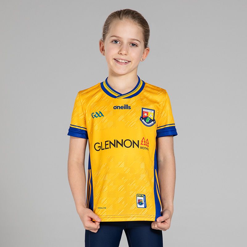 O’Neills Amber Longford GAA Kids' Alternative Jersey 2025 by O’Neills.