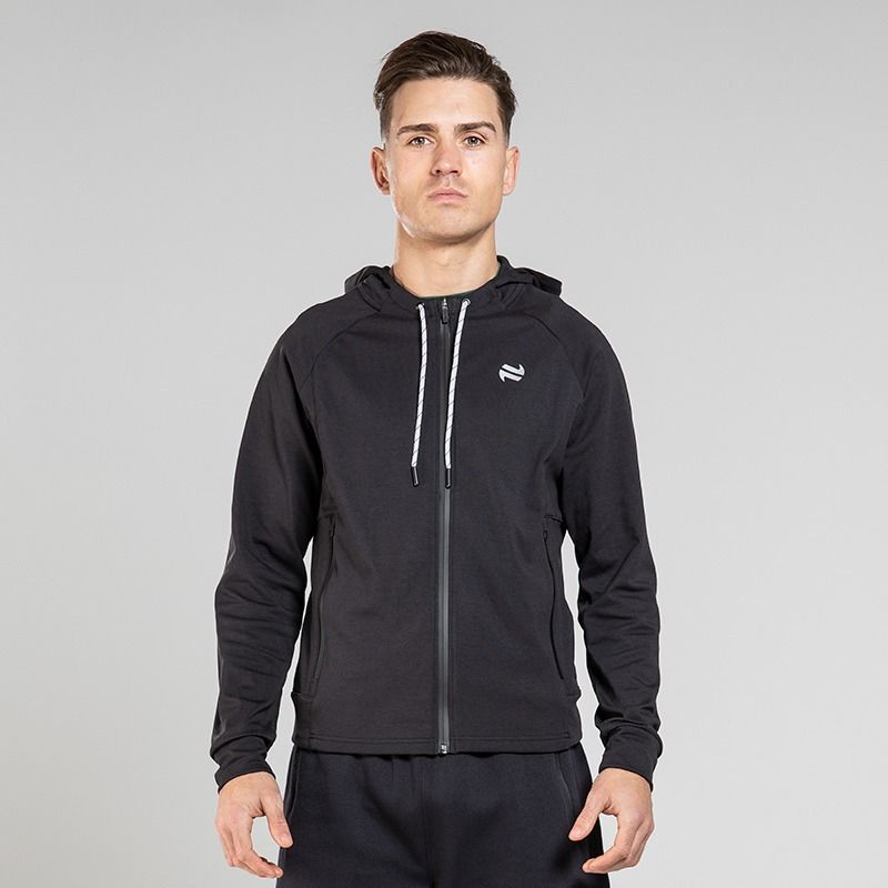 Black Men’s Quantum Full Zip Hoodie with zip pockets by O’Neills.