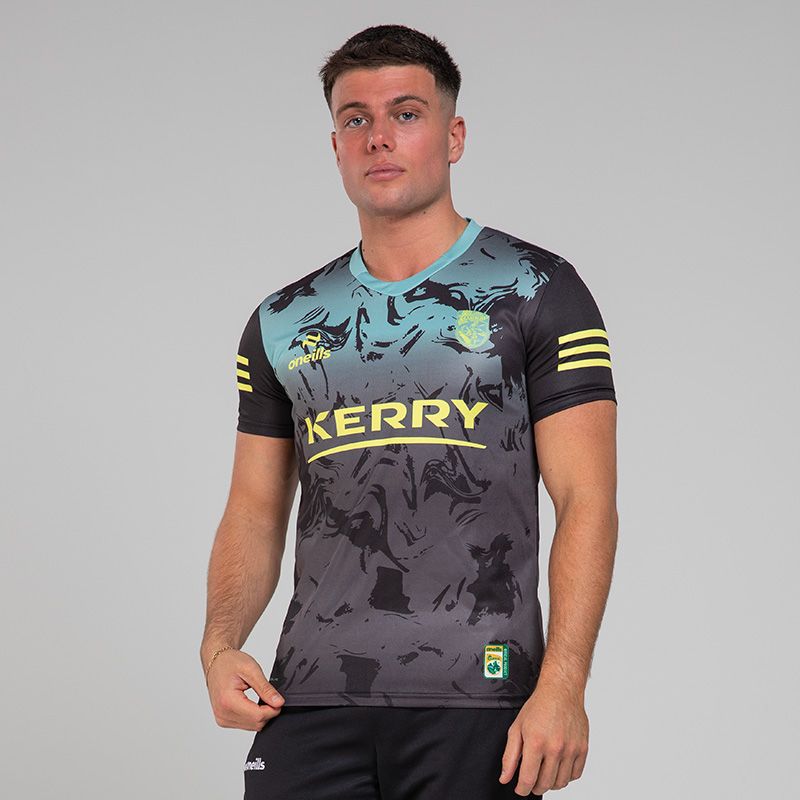 Black Kerry GAA Short Sleeve Training Top by O’Neills.