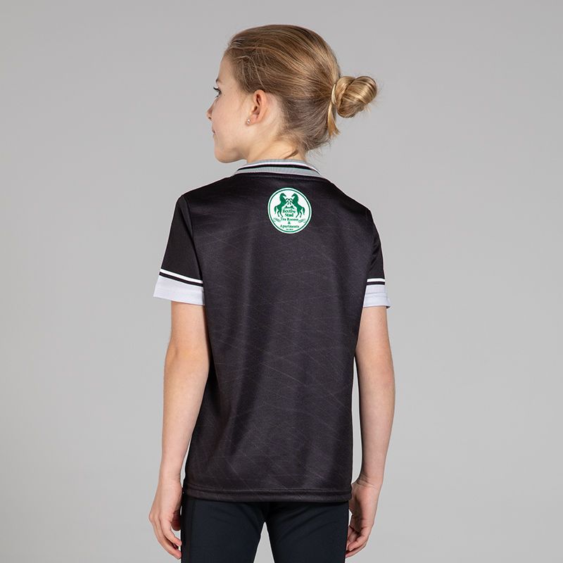 O’Neills Black Meath GAA Kids' Goalkeeper Jersey 2025 with ribbed crewneck by O’Neills.